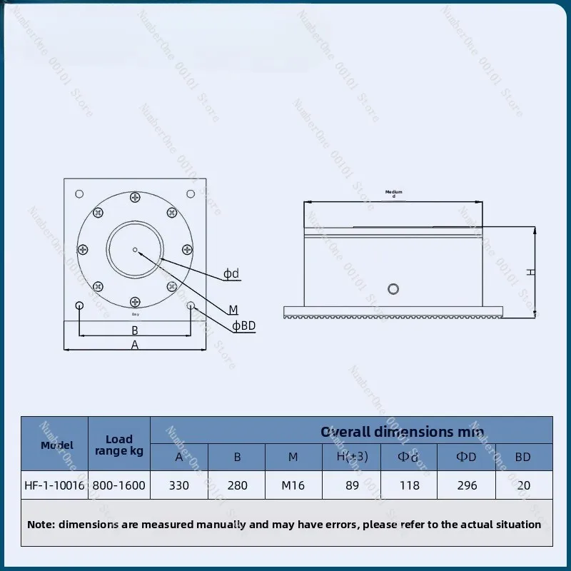 Passive Low Frequency Air Spring Damper Diaphragm Type Optical Platform Microscope Shock Isolator