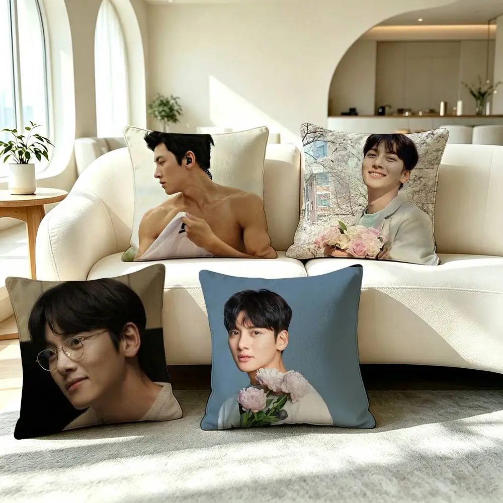 J-Ji Chang-wook Actor Square Double-Sided printed Pillow Case Bedroom Bedside Pillow Sofa Cushion Cover