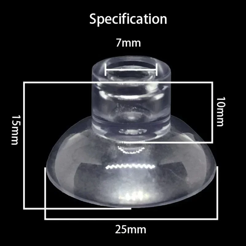 10Pcs Transparent Black Aquarium Suction Cup Air Tube Holder Sucker for Fish Tank Pump Oxygen Air Tube Fixing Clip Accessories