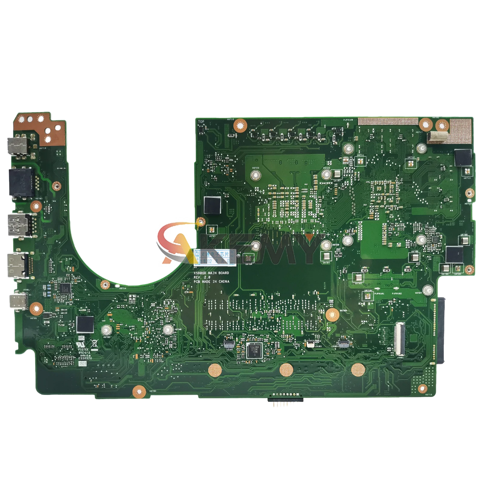 X580gd placa-mãe do portátil para asus vivobook n580g x580gd m580g nx580g x580g notebook mainboard com i5 i7 i9 cpu 112% testes ok