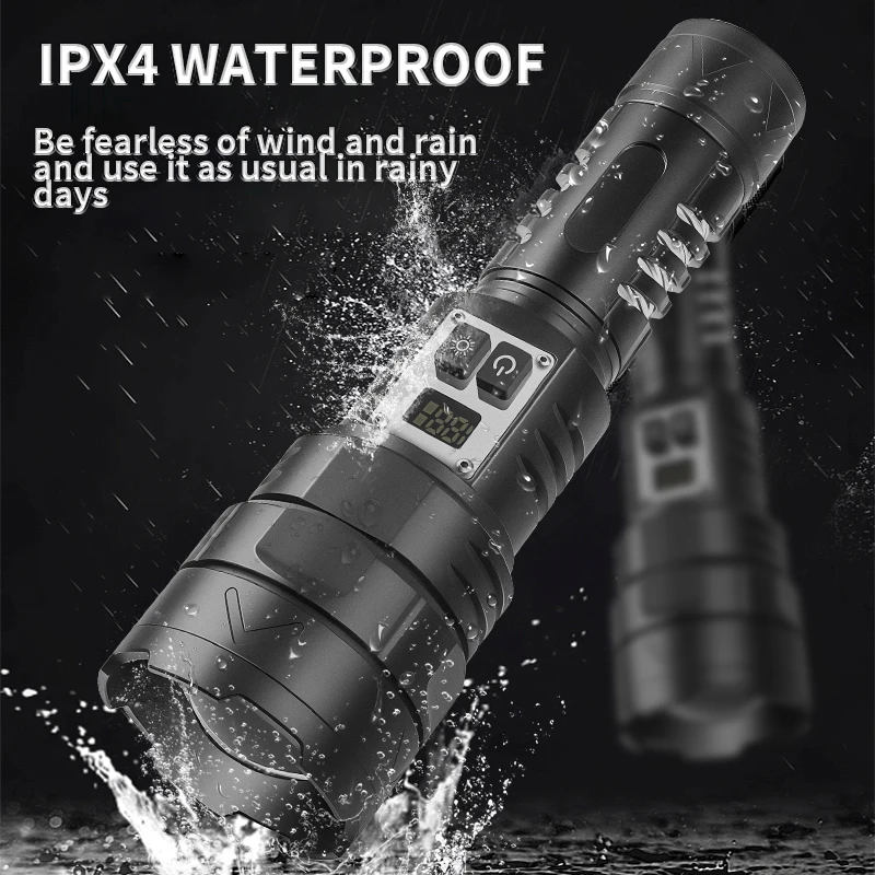 High Quality High Power XHP160 LED Flashlight Super Bright Rechargeable Portable Outdoor Emergency Camping Lantern