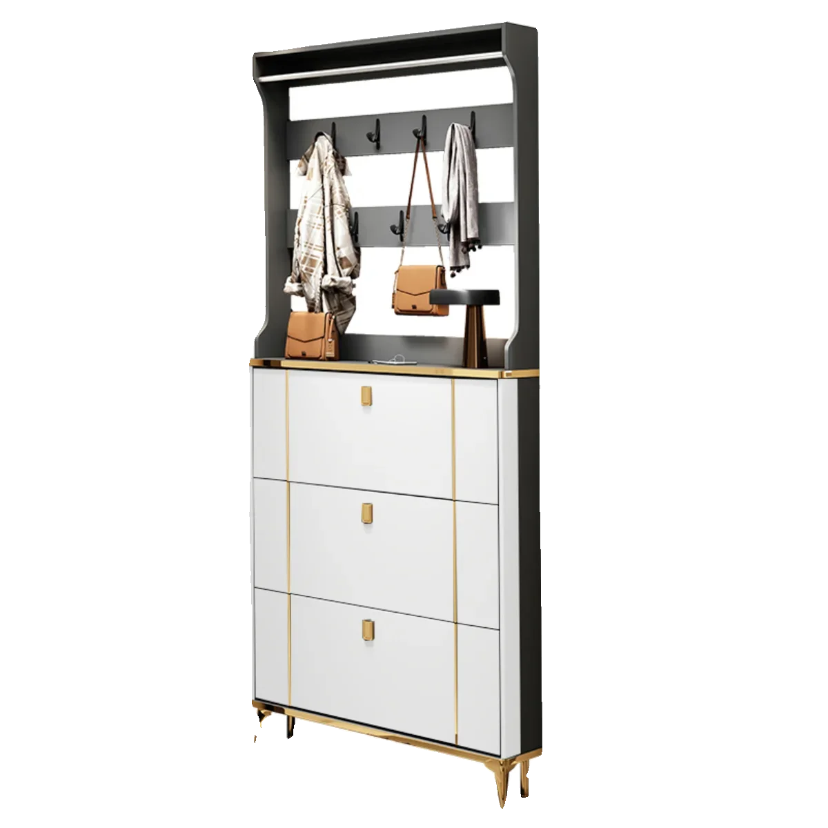 

Light luxury ultra-thin tipping bucket shoe cabinet porch cabinet large capacity storage simple small apartment narrow shoe rack