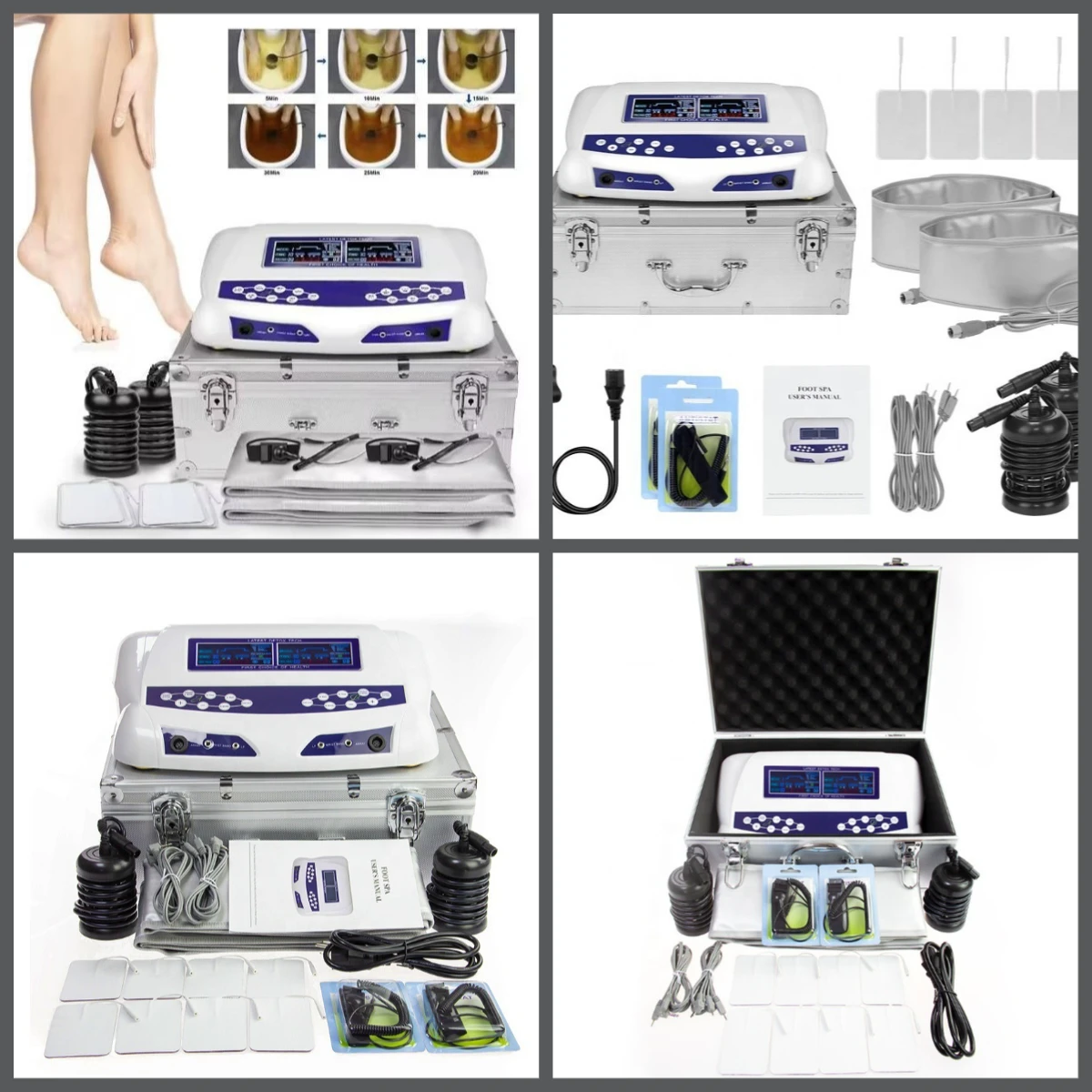 Dual User Ionic Foot Detox Machine Dual Channel LCD Display Ionic Cleanse