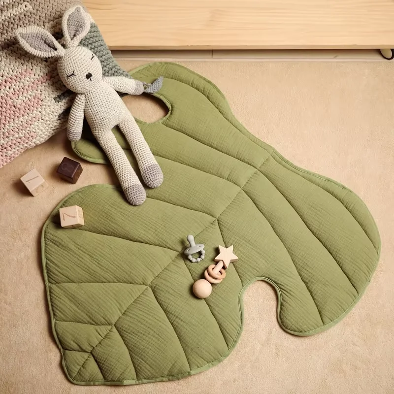 Baby Gym Activity Product Wooden Gym Frame Mat Newborn Activity Gym Leaf Cotton Crawl Mats Star Cloud Hanging Pendant Baby Toys