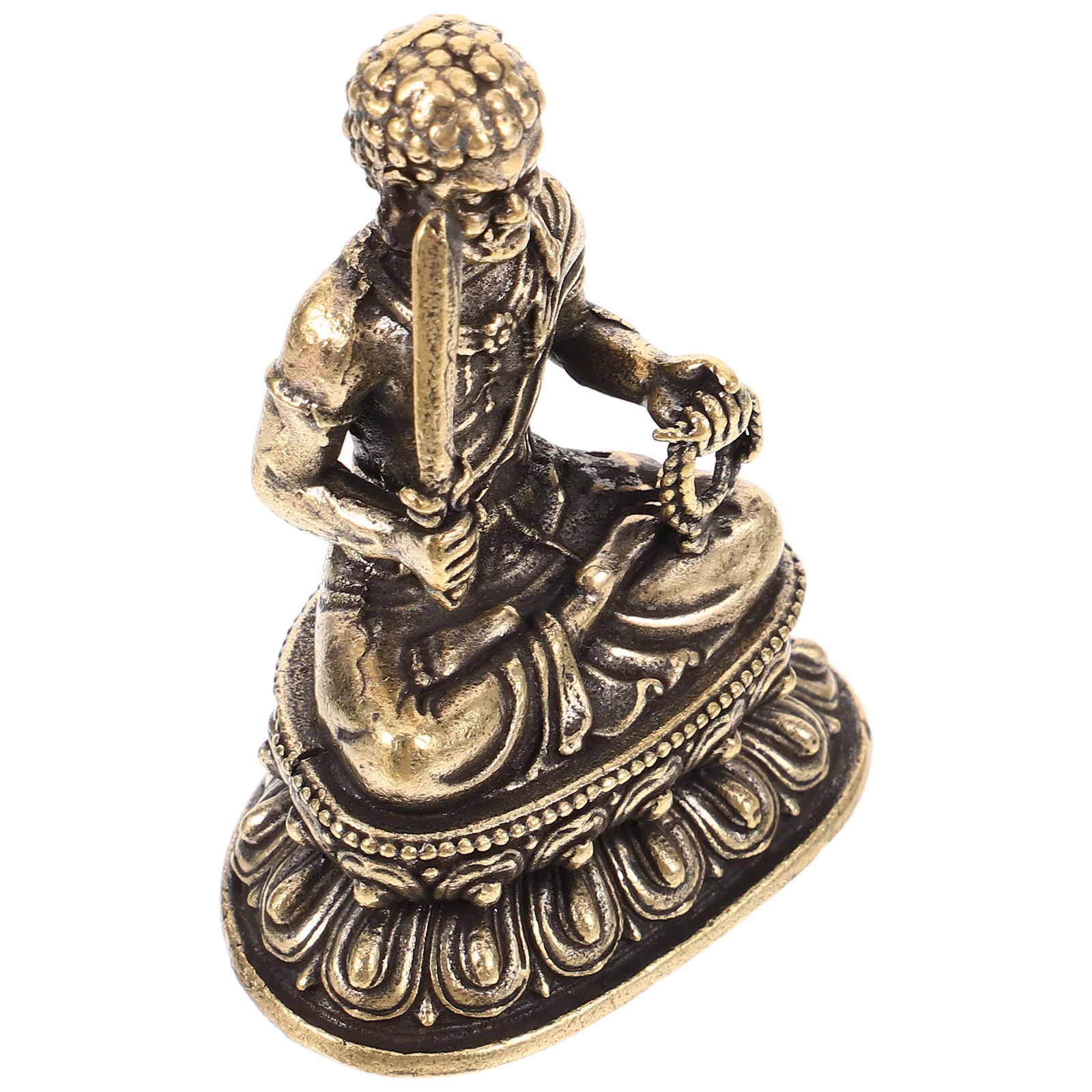 

Copper Buddha Statue Small Desktop Decor for Home Office Zen Interior Exquisite Craft Resistance Erosion Fade