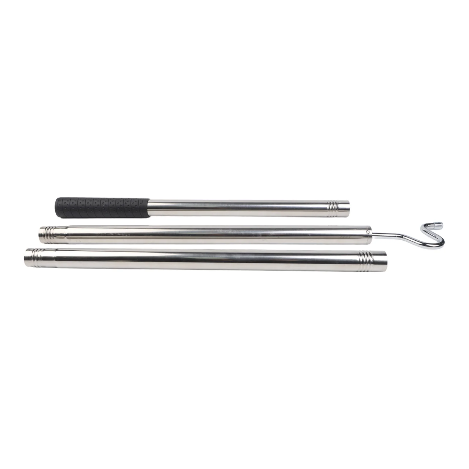 Extension Rod for Hanging Clothes Adjustable 35 51 Inches Stainless Steel with S Hook for Storage and Easy for access Without
