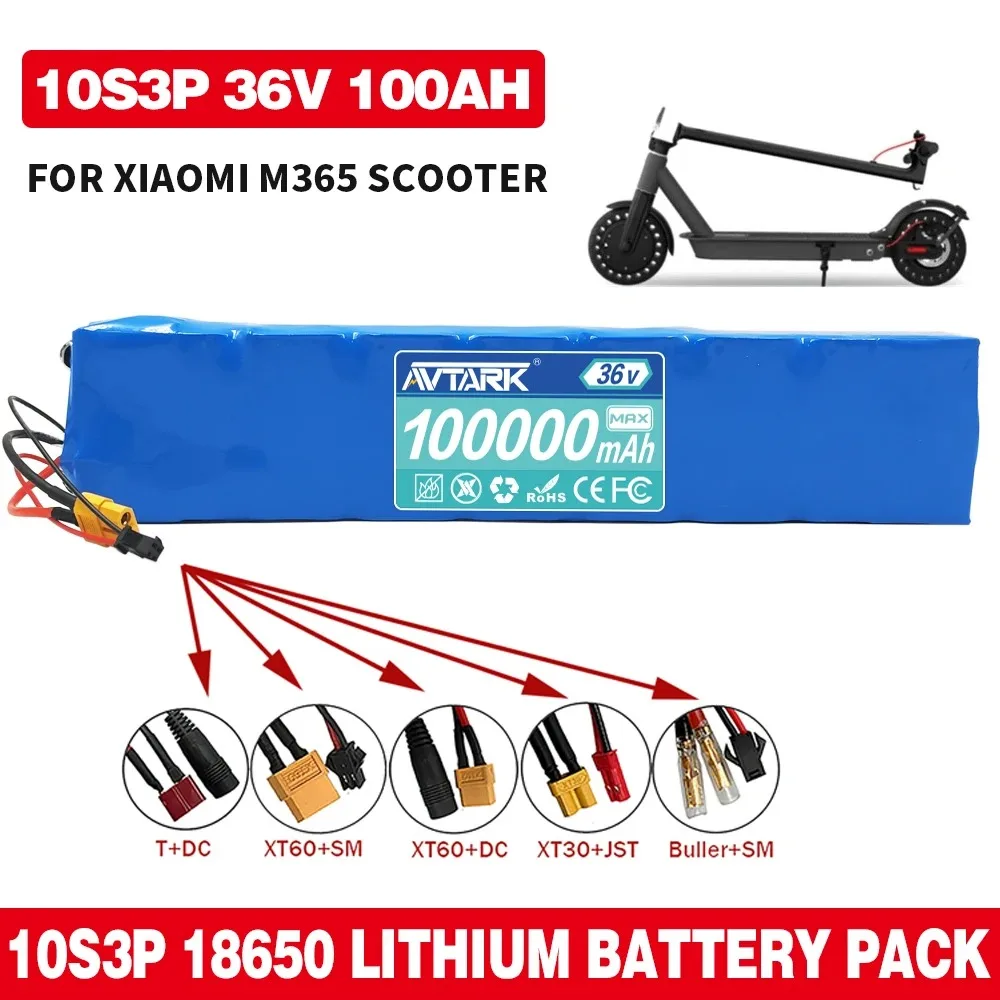 

Original 36V 10S3P 18650 Lithium Battery Pack 600 Watt 20A BMS T XT60 Plug for Xiaomi Mijia M365 Electric Bicycle Scoot