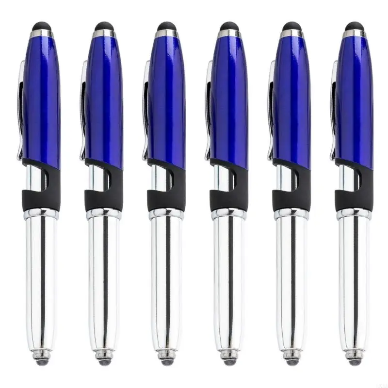 

LXAA 6pcs 1.0mm Ballpoint Pen with Tip Writing Pen Oil Pen School Supplie