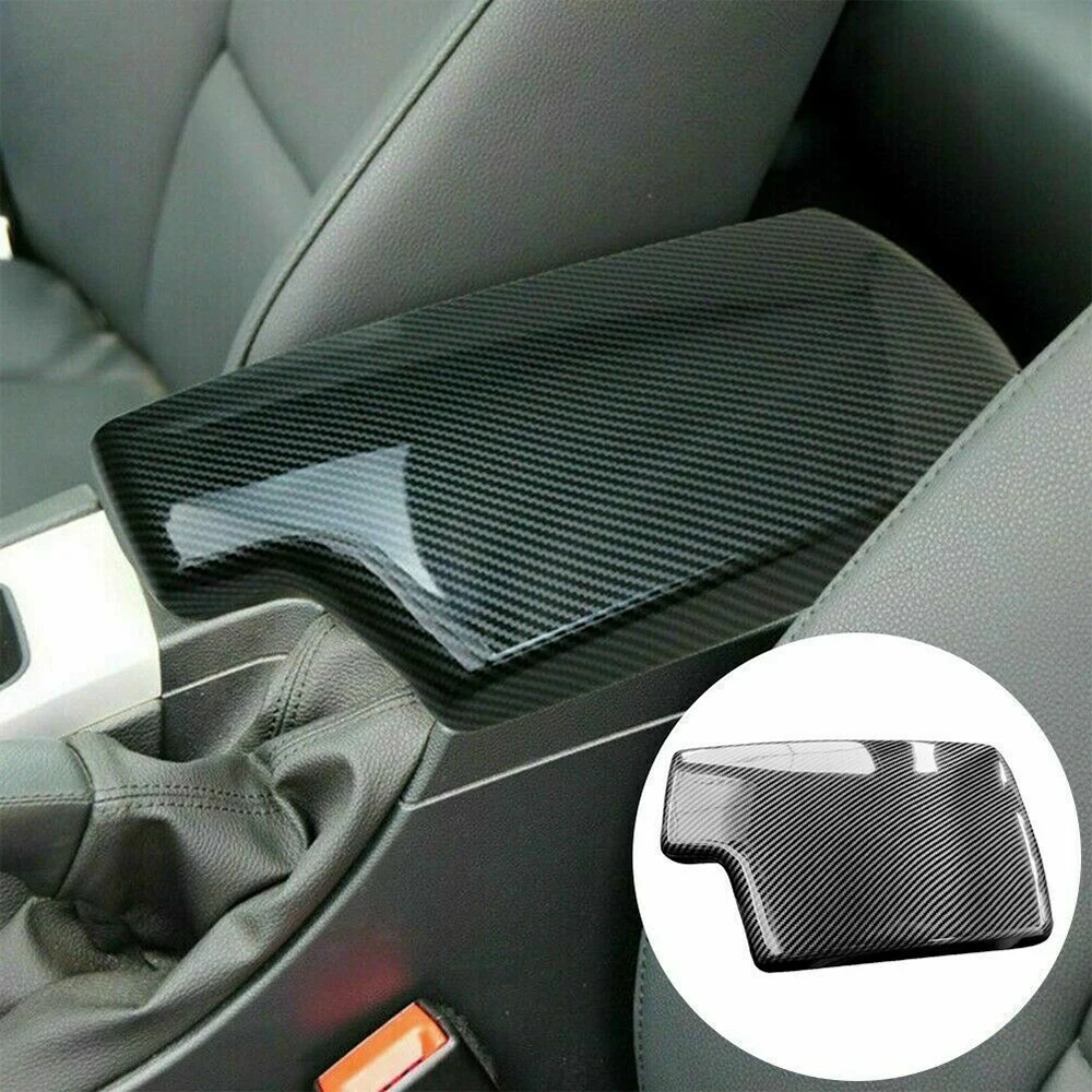 

Armrest Box Protective Cover ABS Carbon Fiber Grain Console Box Storage Frame Trim For BMW 3 Series E90 E91 E92 E93