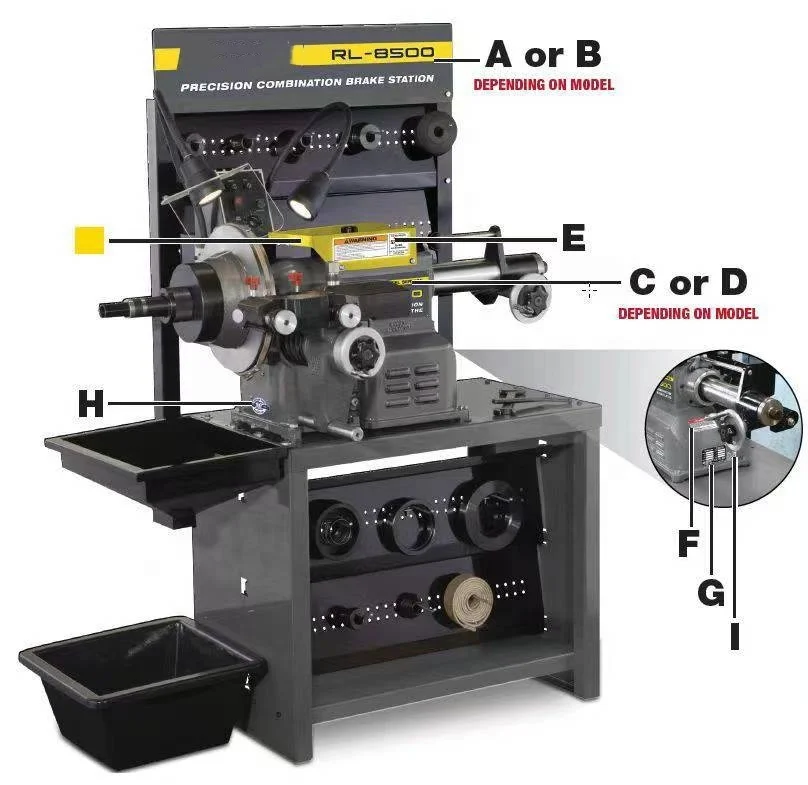 RL-8500 152 -711mm Brake Drum Machine More Accurate Combination Disc/Drum Brake Lathe Machine With Independent DC Servo Motors