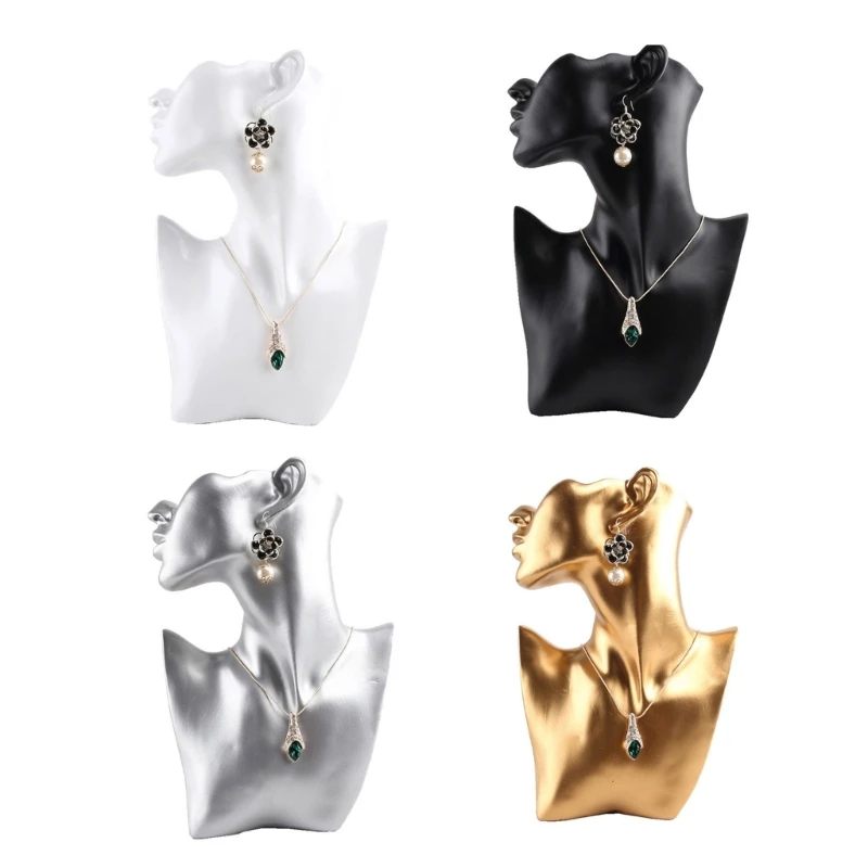 

Mannequin Shaped Necklace Elegant Earrings and Rings Holder Jewelry Display Stand for Jewelry and Pendants