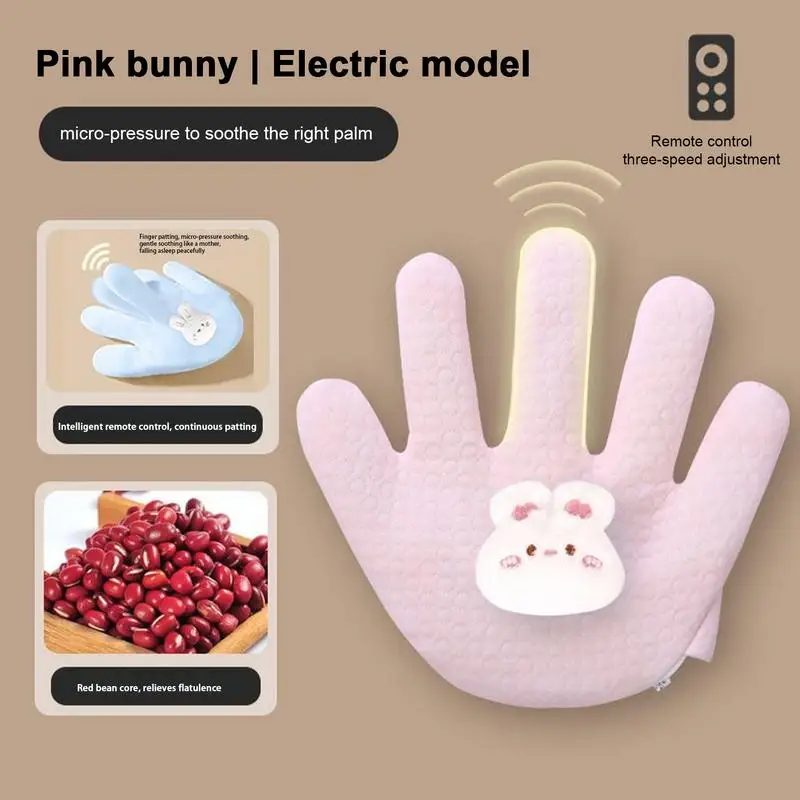 赤ちゃんのためのなだめるような手のひら枕,リモコン付き,天然の赤い豆の芯,漫画の動物の形,電気