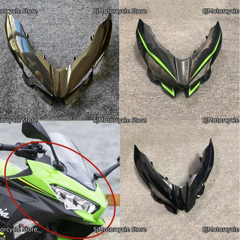 

Крышка передней фары мотоцикла, обтекатель, подходит для Kawasaki Ninja400 Ninjia400 ZX400 EX400 2018 2019 2020 2021 2022 2023 2024