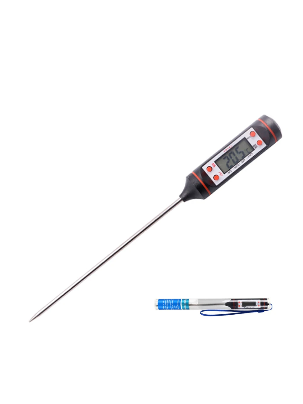 Auto Airconditioning Uitlaat Thermometer Met Lange Sonde Lcd-Display Digitale Temperatuurmeter Controle Airconditioning Thermometer