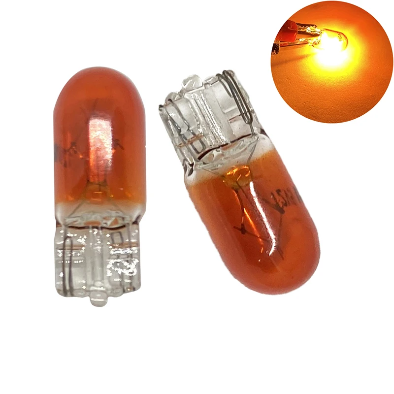 10pcs T5 T10 T13 T15 T20 7440 7443 Car Halogen Lamp Instrument Lights Dashboard Bulb Auto Interior Light Car Styling White Amber