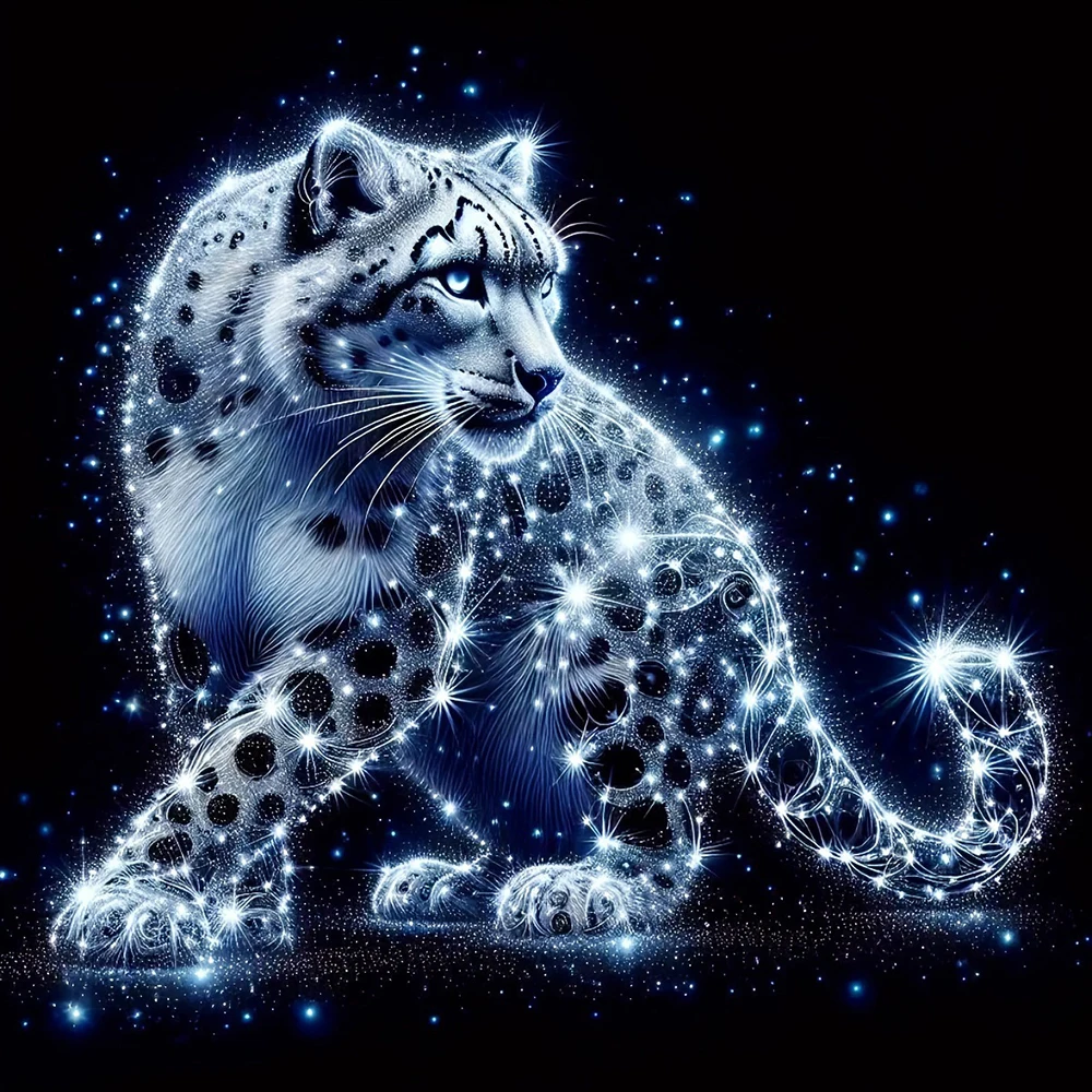 EverShine 5D-Diamantgemälde, Leopard, vollständiges Drill-Stickerei-Tier-DIY-Mosaik-Set, geeignet für Erwachsene, Anfänger, handgefertigtes Geschenk