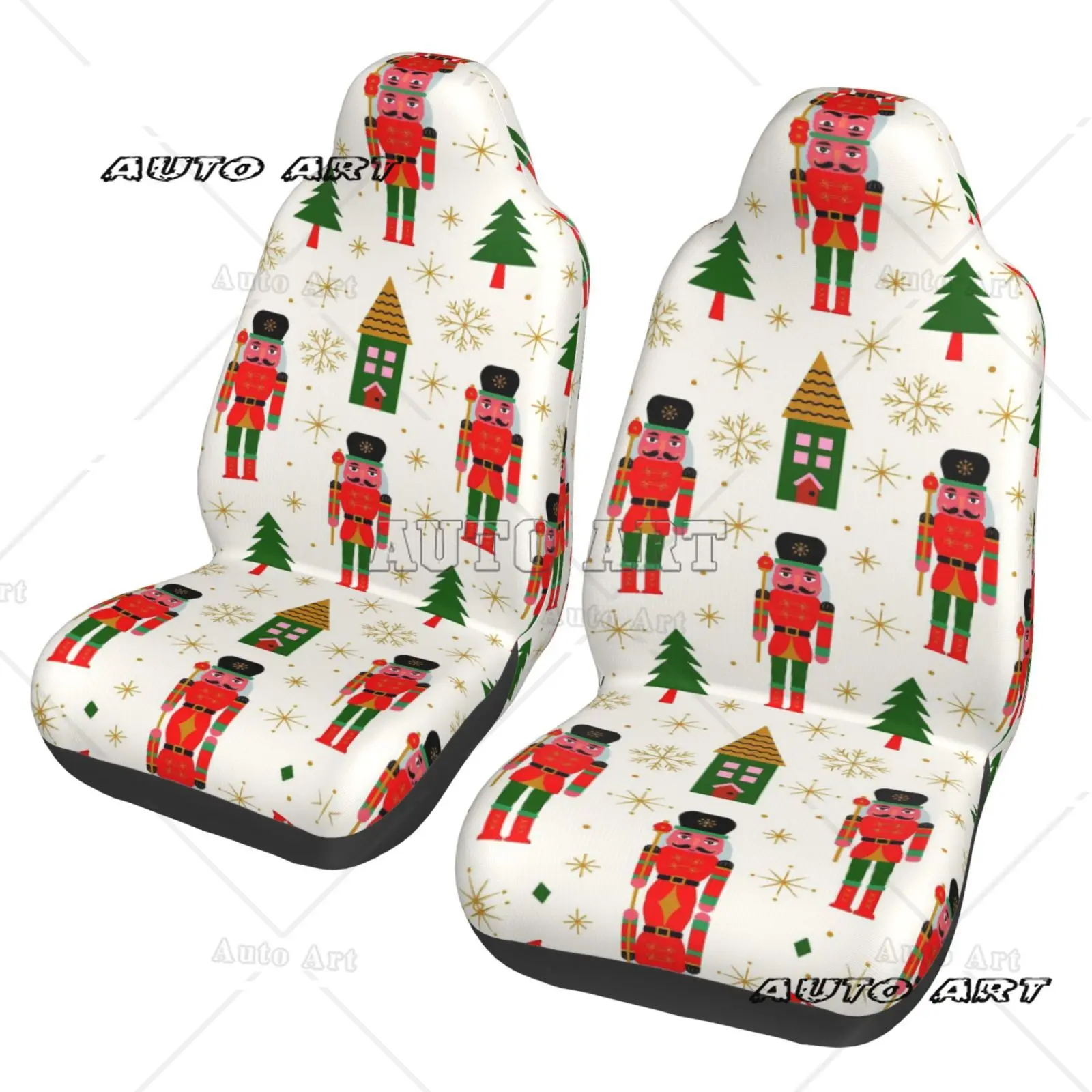 

Чехол на сиденье с узором «Щесливый Щелкунчик» и противоскользящей защитой, 2 предмета, подходит для всех моделей автомобилей