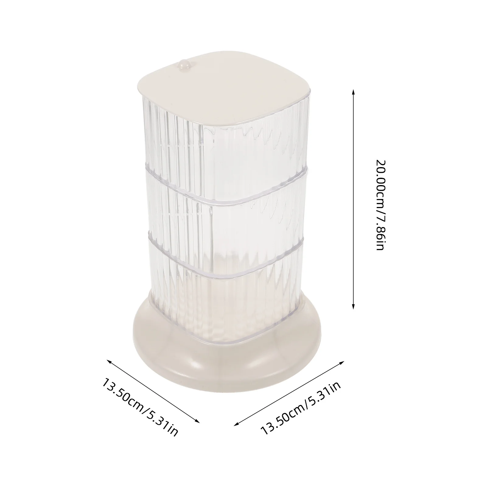 منظم مجوهرات دوار متعدد الطبقات صندوق تخزين شفاف أقراط قلادة سوار عرض موقف هدية للنساء
