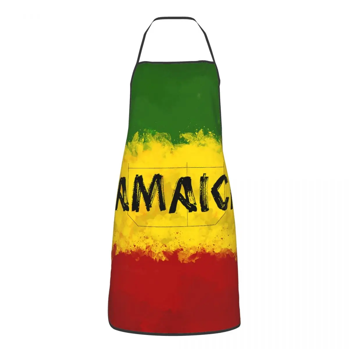 Kitchen Apron Jamaica Flag Chef Work Apron Restaurant Bar Shop Cafes Beauty Nails Studios Uniform