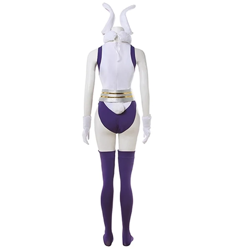 Konijn Held Mirko Anime Cosplay Kostuums Halloween Feest Vrouwen Rollenspel Kleding Witte Jumpsuit Accessoire Volledige Set Outfit