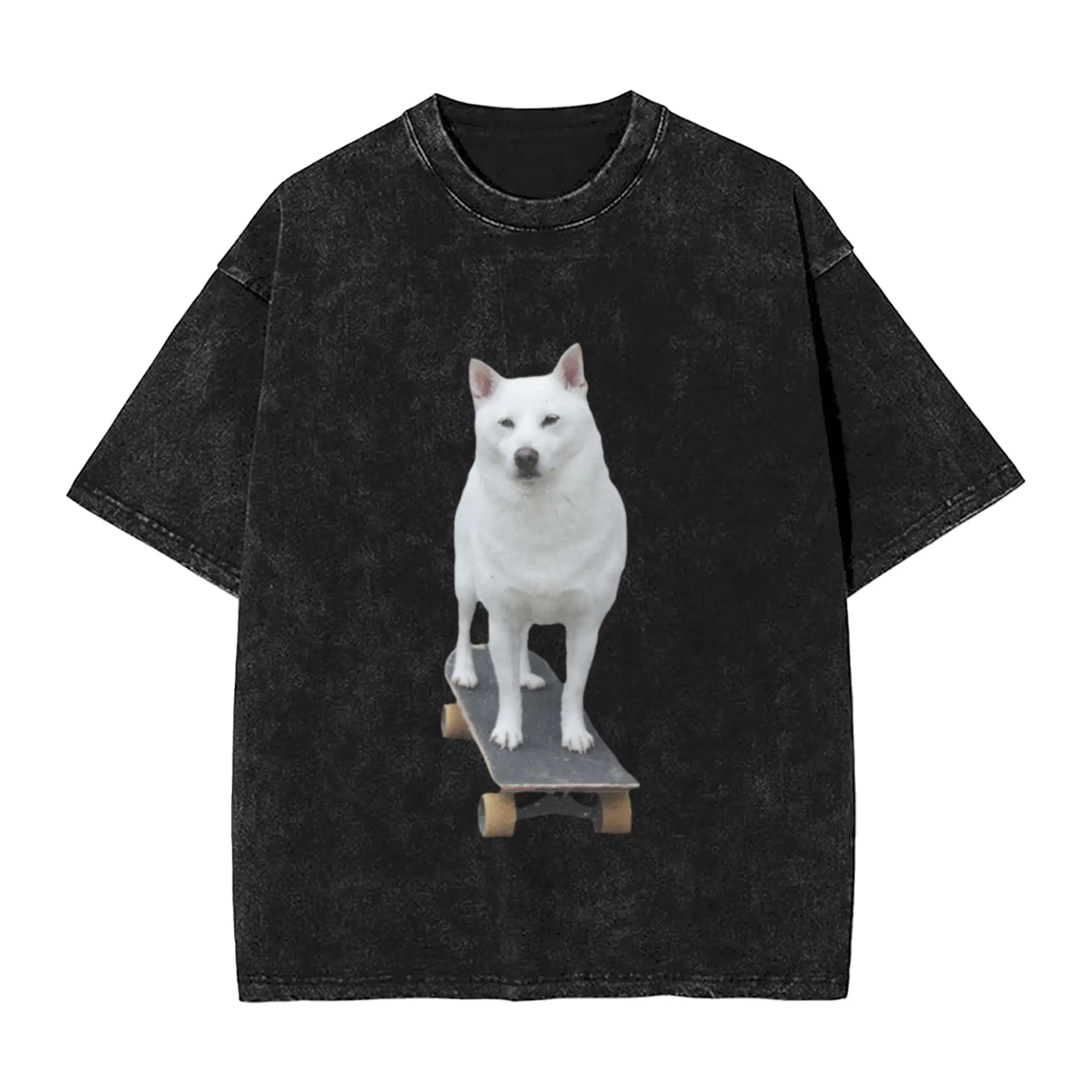 Doggo Stickers  Skaterboy Classic Stylish A Washed T Shirt Men's Women's Oversized Cotton Tees Tops