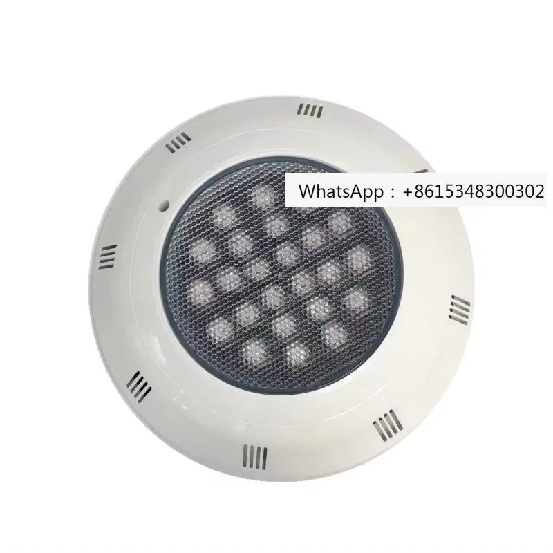 24W IP68 Waterproof RGB LED Spa Pool Light Color-Changing Plastic Flat for Outdoor Swimming Pools & Ponds 12V Input Voltage