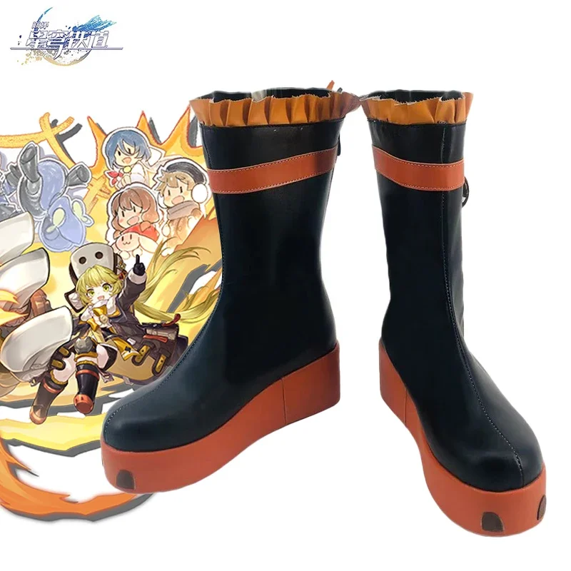 

Anime Honkai Star Rail Cosplay Hook Short Boots Leather Shoes Thick Soles Game Accessory Halloween Carnival Suit Woman Man