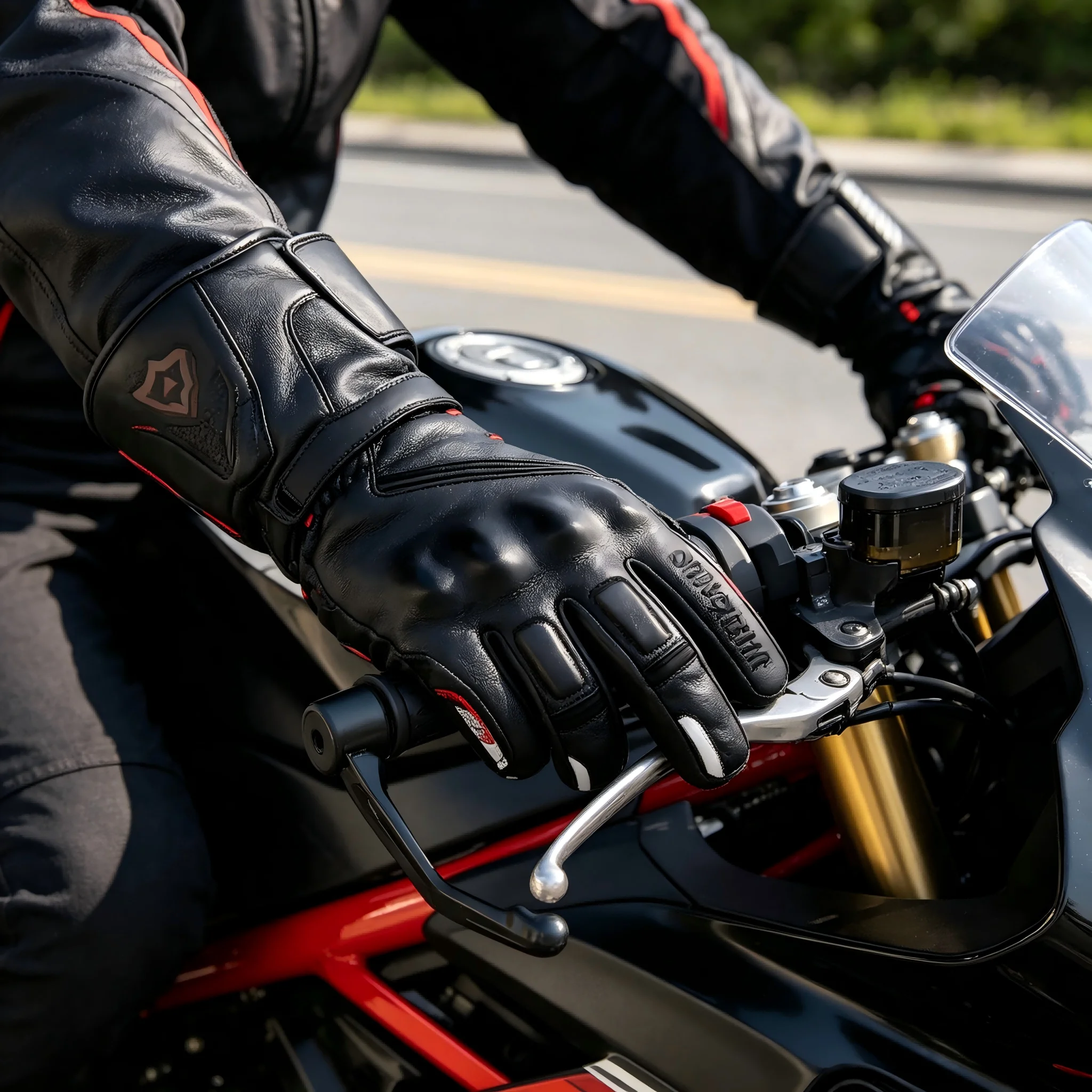 

Motorcycle Winter Waterproof Gloves Keep Warm Guantes Moto Men Riding Gloves Touch Screen Genuine Leather Motocross Racing