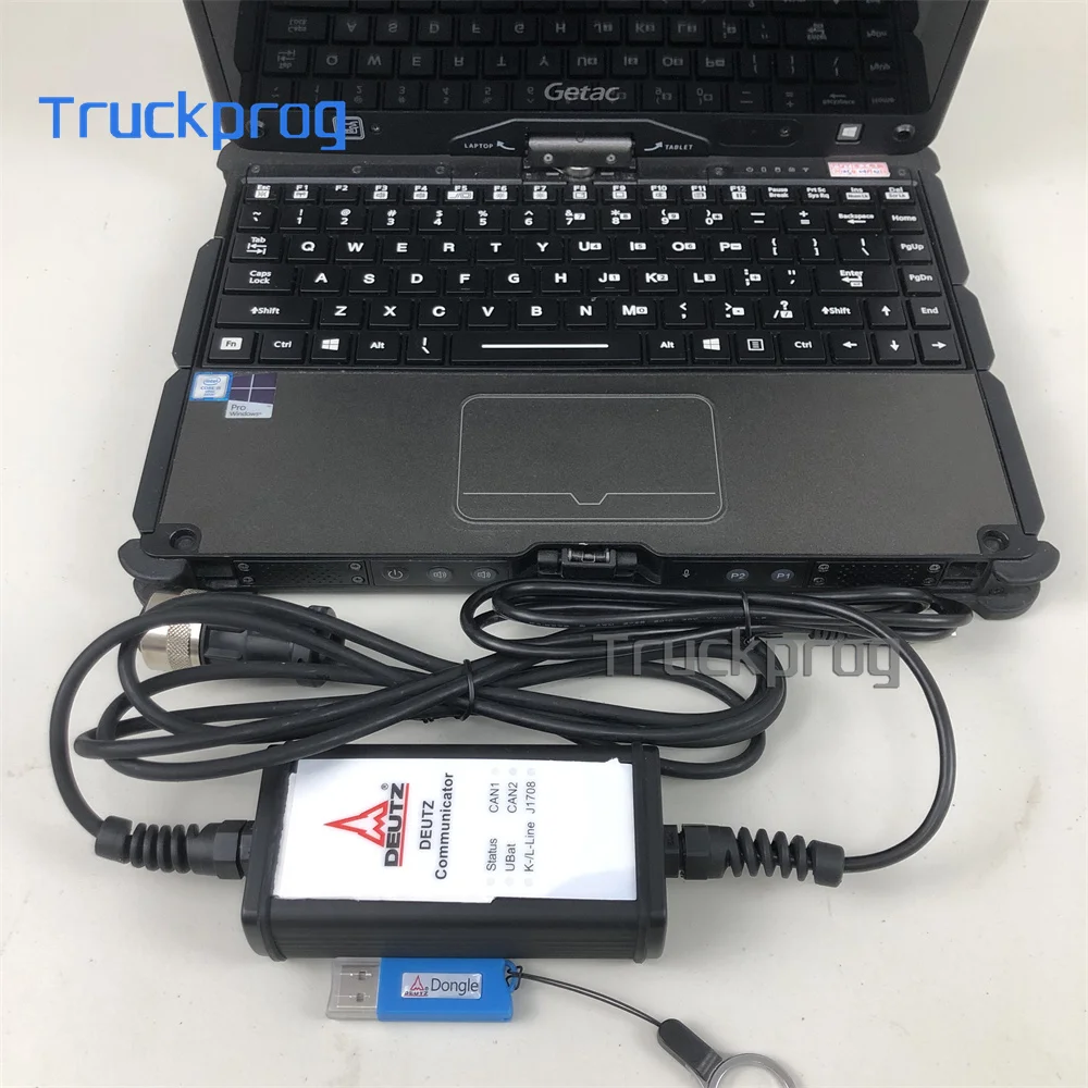 Getac Laptop for Deutz Diagnostic Tool Key Dongle Deutz DeCOM SerDia4.0 Level 6 Support CAN K/L-Line for Deutz DECOM Controllers