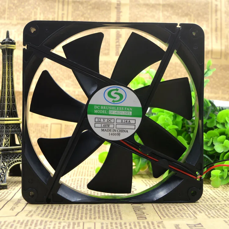 NEW ORIGINAL DF1402512SEL 12V 0.14A 1.68W 14CM 14025 140x140x25mm COOLING FAN RADIATOR