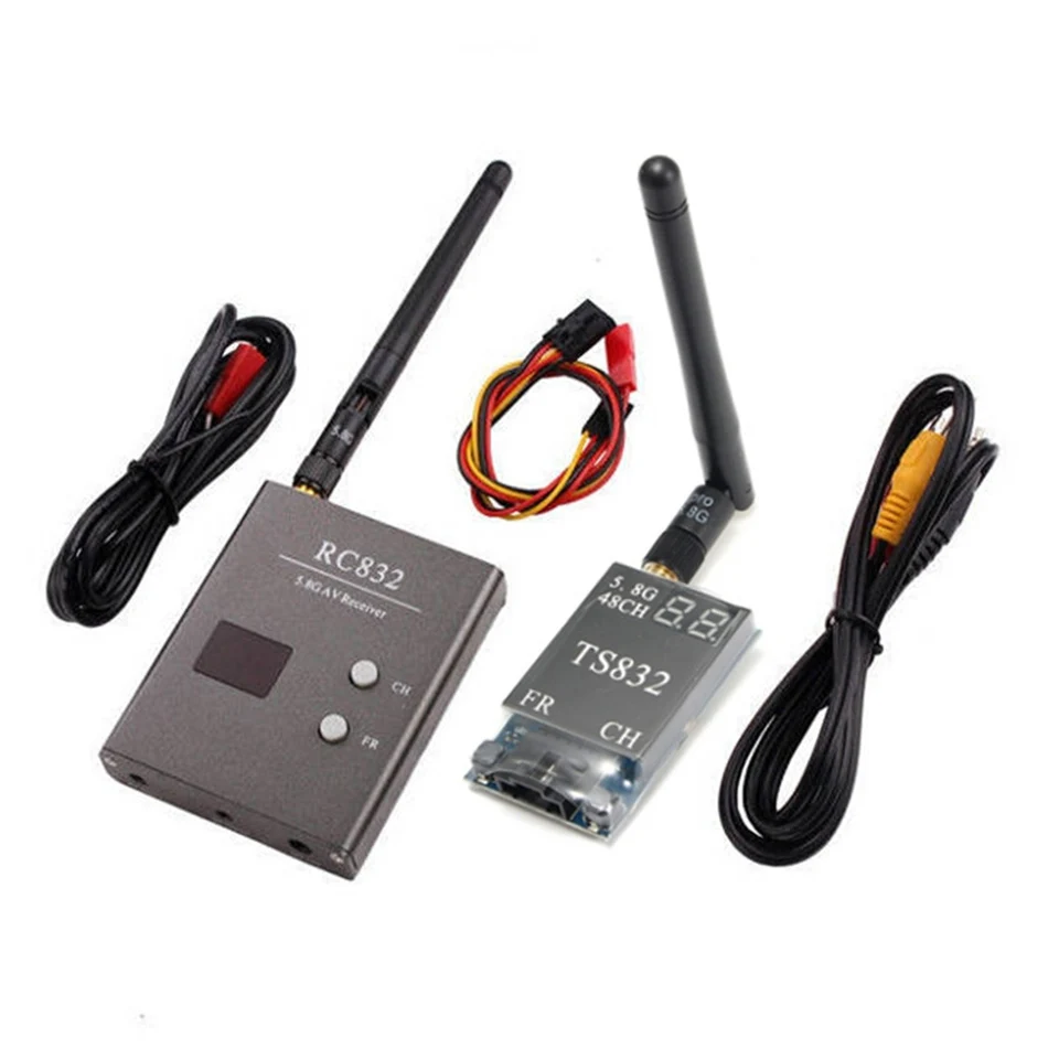 NEW 48CH 5.8G 600mw 5km Wireless AV Transmitter TS832 & Receiver RC832 & 1000TVL camera for FPV Quadcopter Aircraft