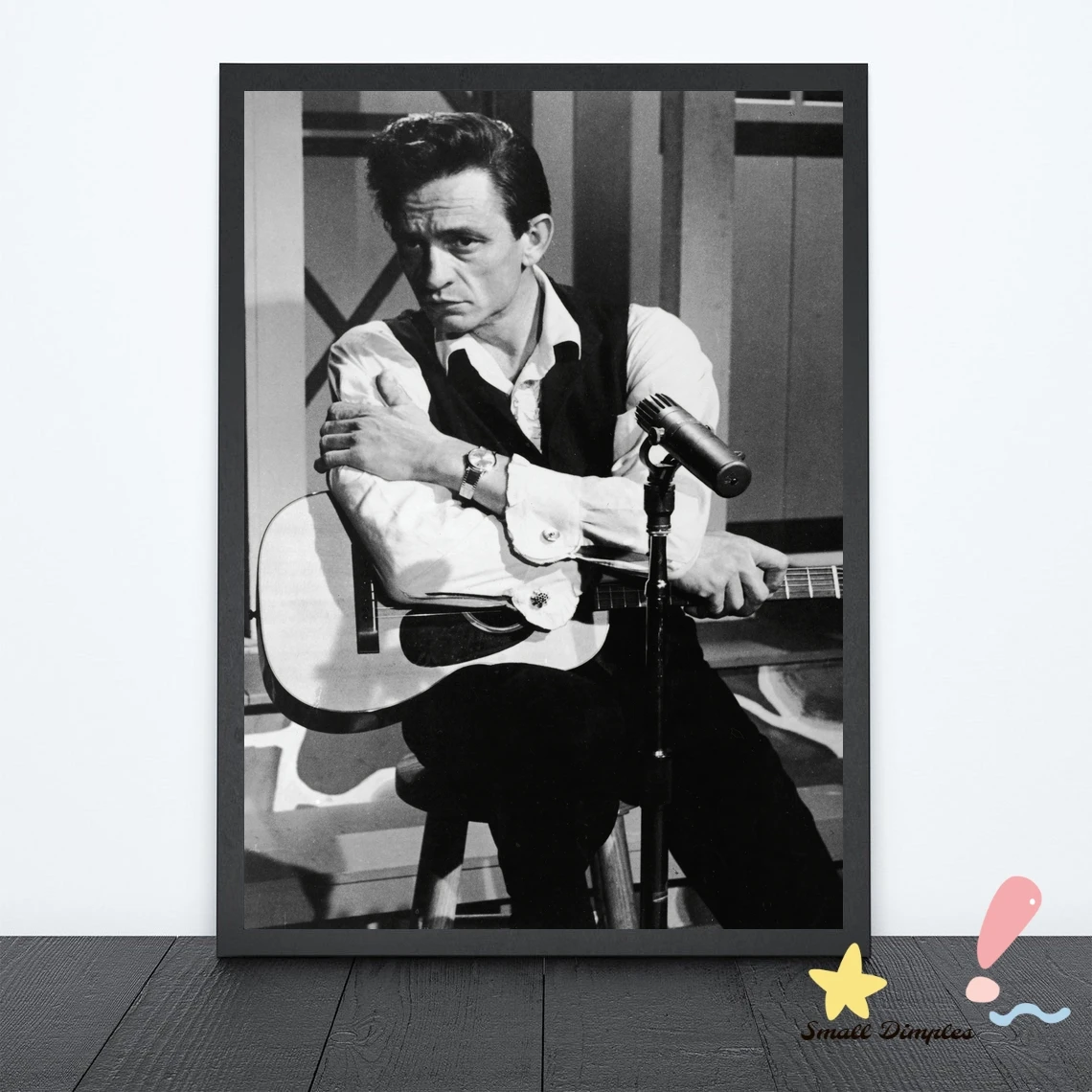 Johnny Cash Music Star Poster Canvas Art Print Home Decoration Wall Painting ( No Frame )