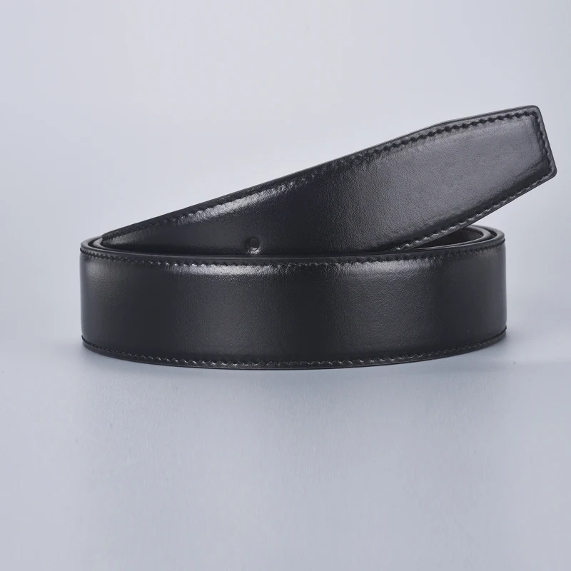 New Double Sided Smooth Leather Belt Without Lead Belt for Men 3.8cm Pure Men's Belt Without No Buckle