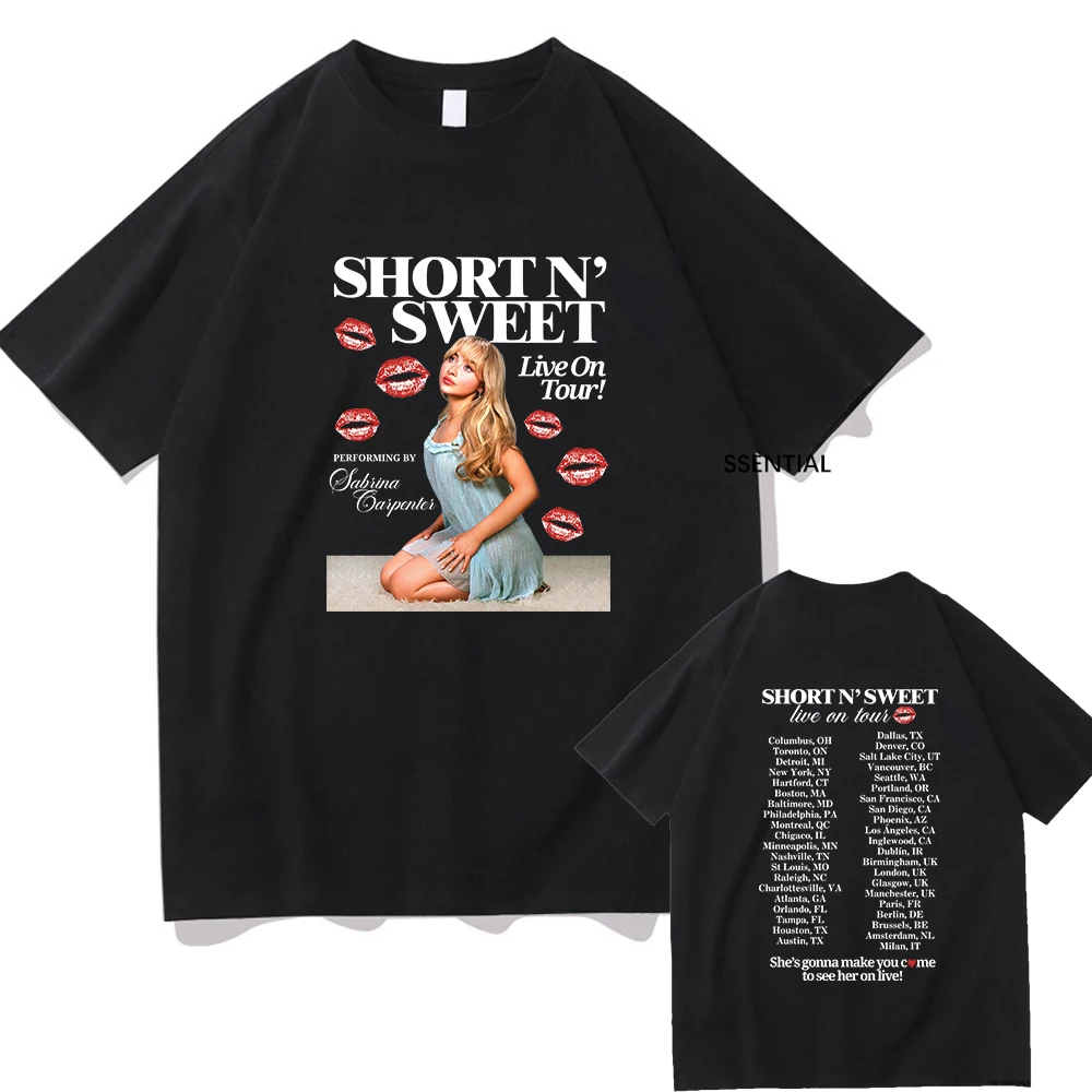 サブリナ カーペンター ショート n' スイート アルバム Tシャツ男性