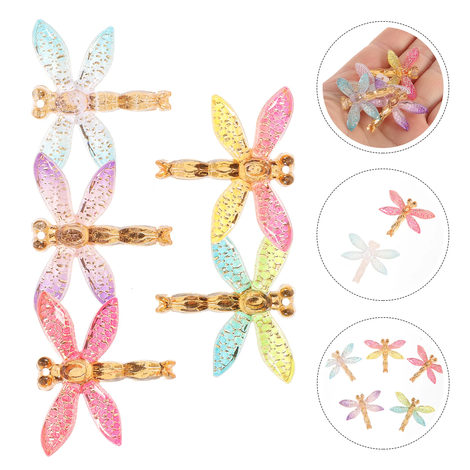 

10 Pcs Landscape Decoration Dragonfly Wall Art Fairy Charms Ornaments Resin Crafts