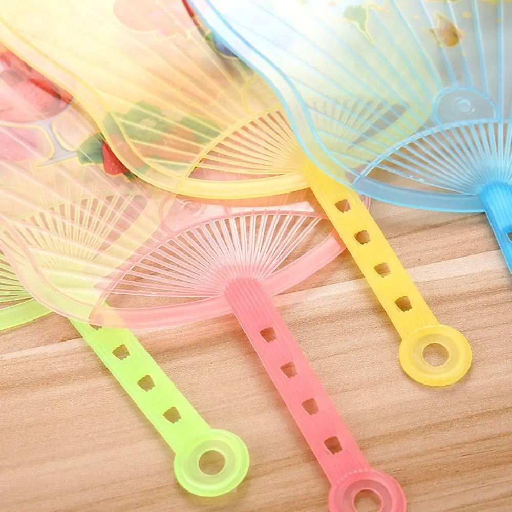 Creative Cute Children Cartoon Fan Cartoon Plastic Hand Held Fan Handheld Lightweigh Print Gift Fan Girl