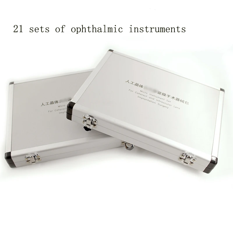 Ophthalmic Microinstruments Titanium Alloy สแตนเลสสตีลเครื่องสำอางค์พลาสติกเครื่องมือ21ชิ้น Microinstruments ชุด