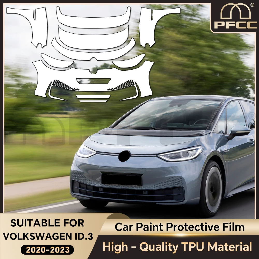 

9MIL For Volkswagen VW ID.3 2020 2021 2022 2023 Paint Protection Film Pre-cut PPF Car Body Door Anti-Scratch Transparent Sticker