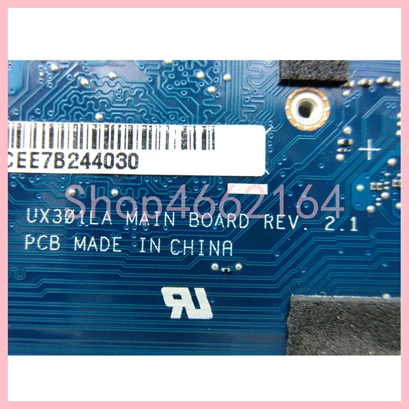 Imagem -04 - Placa-mãe Portátil para Asus Asus Zenbook Ux301 Ux301l Ux301laa U301la I74558u Cpu 8gb Ram Notebook Mainboard