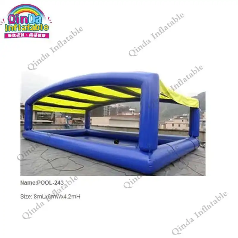 Kids Water Play Games Inflatable Pool Tent 8x6x4.2m Large Inflatable Swimming Pool With Tent