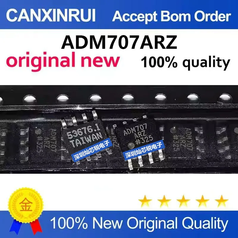 (5-100pieces)Brand New Original ADM707 ADM707ARZ SMD SOP8 Low-Cost Microprocessor Supervisory Circuit