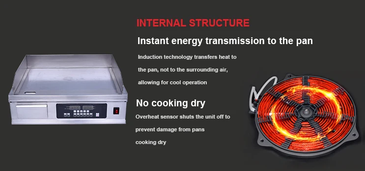 Commercial electric griddle stainless equipment counter top griddle electric