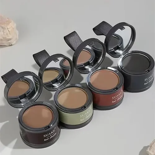 Imagen 2 del producto 1 unidad de polvo de sombra de línea para el cabello de la frente, corrector de maquillaje Natura, polvo de relleno para reparación de línea de cabello con soplo, polvo fino esponjoso Pang