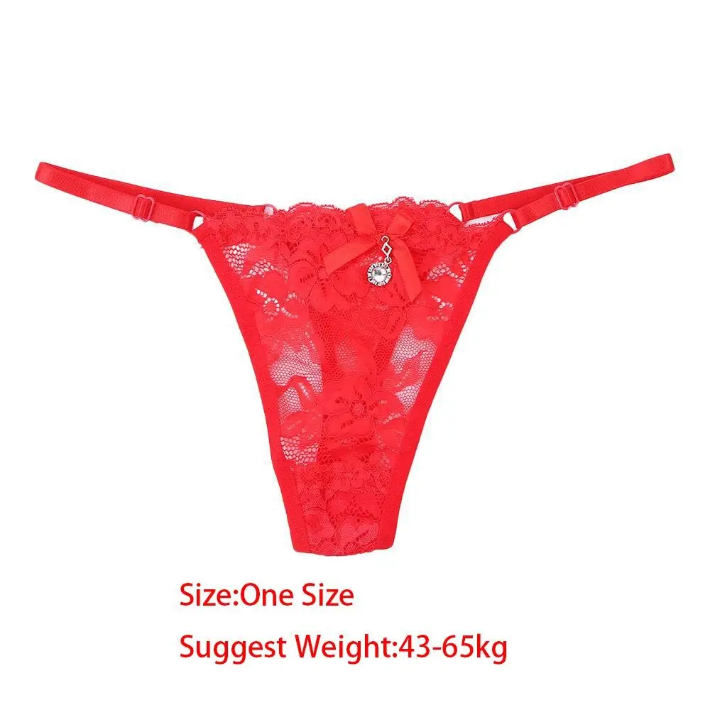 通気性のシームレスな G ストリング Tバックパンツ綿股セクシーなブリーフレースのパンティー女性 Tバックペンダントダイヤモンド