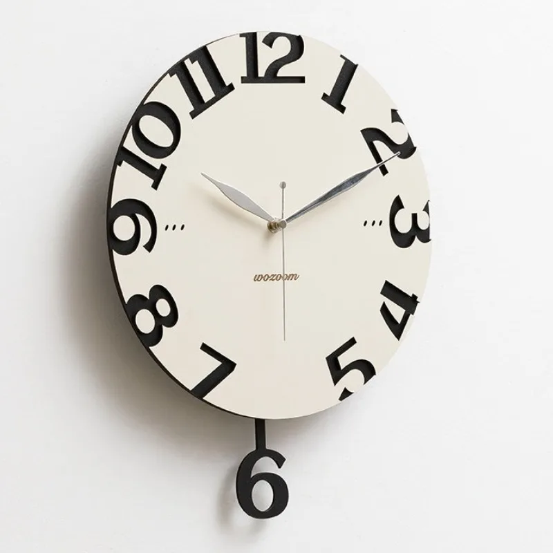 Decorative Wall Clock Modern Wall Watch Luxury Aesthetic Pendulum Clocks Minimalist Silent Elegant Living Room Watches Decor