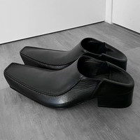 NEW Men women Casual High-heeled Loafers Upturned shoes Footwear Moccasins Breathable Slip on Male Leather Shoes Zapatos Hombre