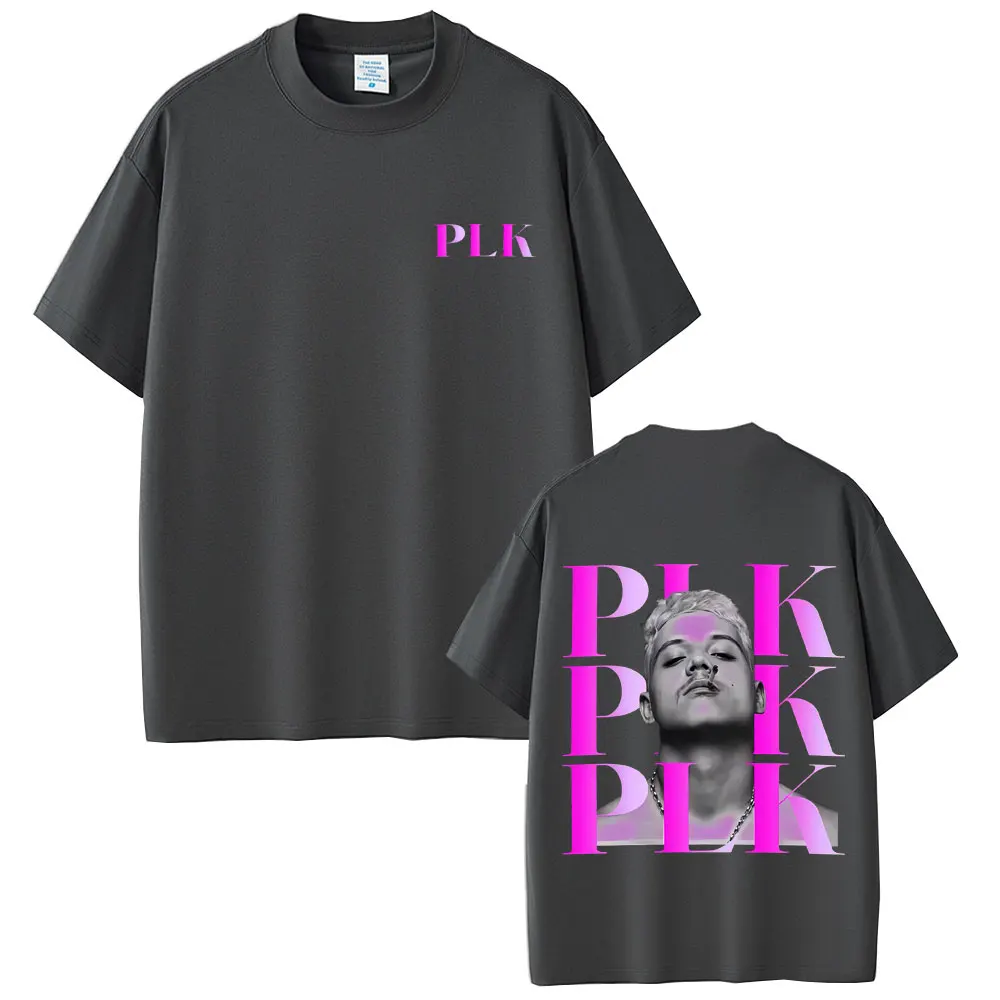 Rapper Plk Face Graphic T-shirt Men Women Fashion Pop Music Streetwear Men's Casual Cotton T Shirts Unisex Vintage Hip Hop Tees