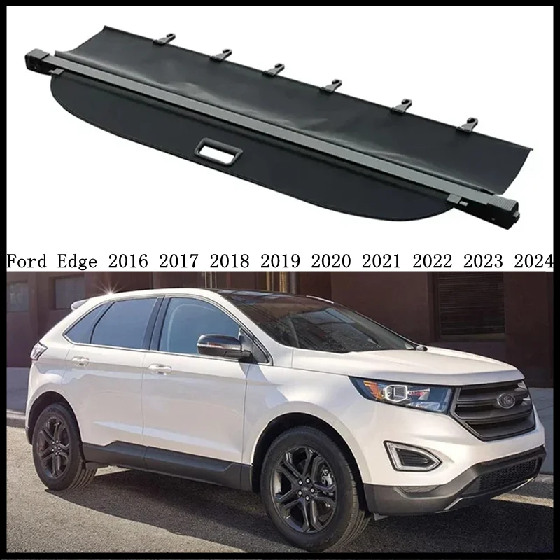 Rear Cargo Cover For Ford Edge 2016 17 18 19 20 21 22 23 2024 Privacy Trunk Screen Security Shield Shade Modification Parts