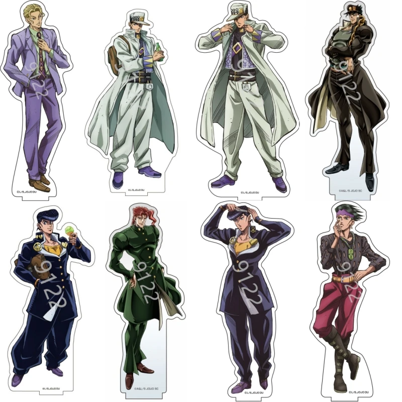 Anime JoJo's Bizarre Adventure Acrylic Stand Jonathan Joestar Joseph Joestar Jotaro Kujo Figure Stand Plate Cosplay Prop Decor