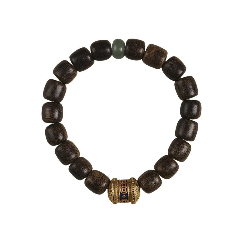 Natural Incense Wood National Fashion Antique Couple\'s Jewelry Lucky Simple and Elegant All-match Bracelet Beads Zen Bracelet